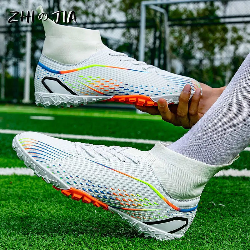 New 33-46 Large Football Boots Children Youth High Quality Football Shoes Outdoor Training Professional Competition Footwear