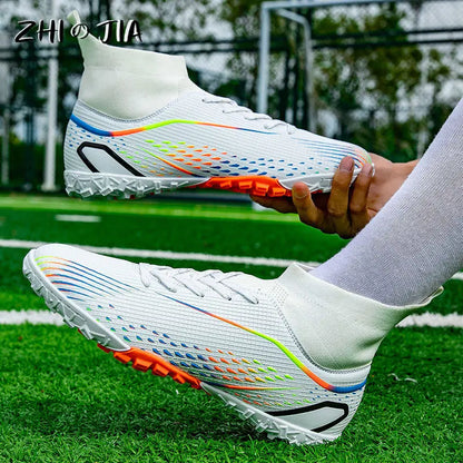 New 33-46 Large Football Boots Children Youth High Quality Football Shoes Outdoor Training Professional Competition Footwear