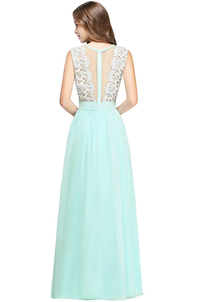 Mint Green Bridesmaid Dresses for Women Long Wedding Party Guest Evening Prom Gowns Formal Occasion A Line Chiffon Vestidos