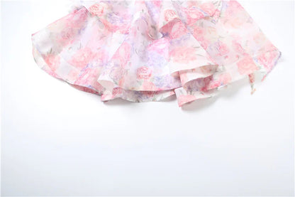 Autumn Release Junior Above Knee Mini Sexy High Street Dress Girl Slim Fit Printing Backless Fashion Robe K24D61176