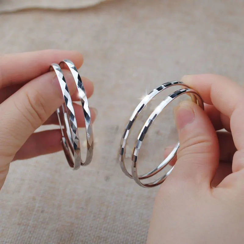 925 Sterling Silver Hoop Earrings For Women 18K Gold Plated Jewelry Dazzling Women's Hoops Earrings Christmas Gifts