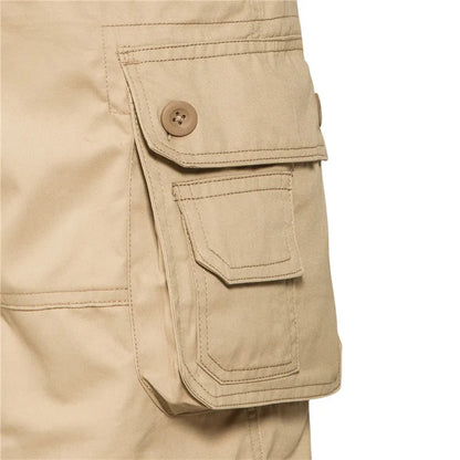 Men's Shorts Loose Large Size Multi-Pocket Overalls Summer Cotton Comfortable