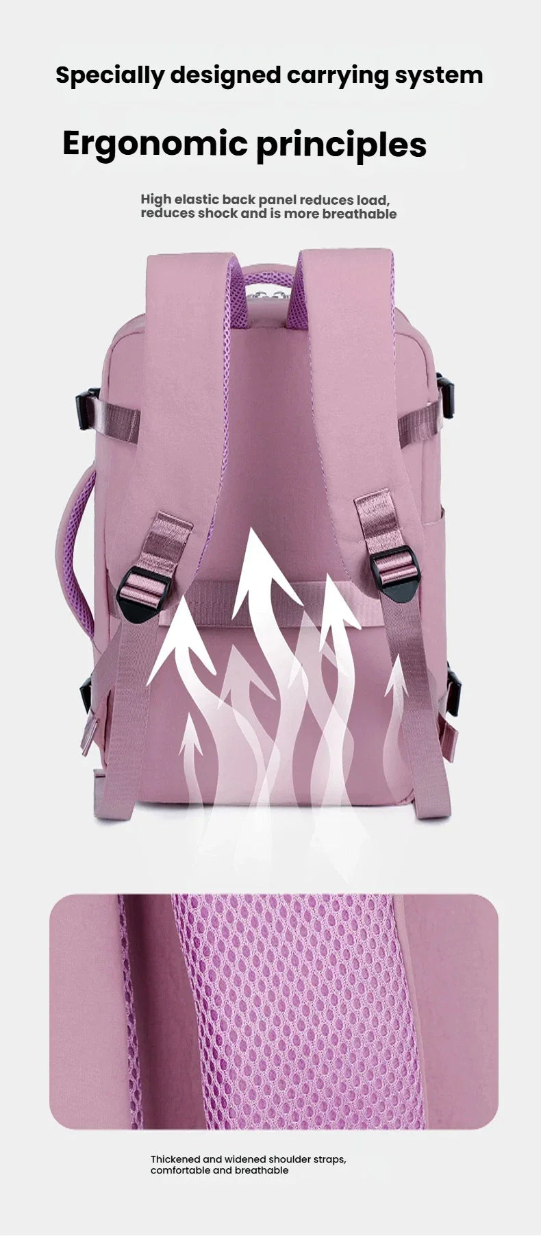 Women Men Hand Luggage Backpack Business College Laptop Travel Backpack Waterproof Carry on mochila viaje cabina avion 40x20x26
