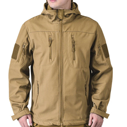Autumn Winter Mens Army Tactical Jackets Men Softshell Warm Waterproof Action Jacket Men Mountain Ski Windbreaker Hooded Coats