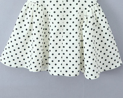 French Style Retro Polka Dot Deep V Halter Dress Women Sexy Backless A-line Slim Sweet Elegant Mini Dresses Summer Robe