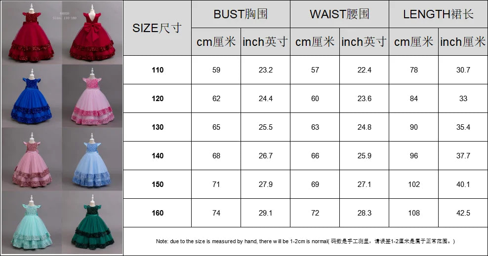 2025 New Elegant Girl Wedding Dress Sequined Mesh Princess Dress 4-12 Year Old Girl Graduation Party Prom Evening Dress
