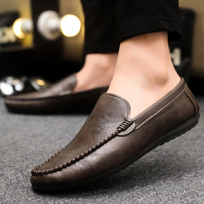 Genuine Leather Breathable Slip on Men Driving Shoes Luxury Brand Italian Men Loafers Men Casual Shoes Moccasins Chaussure Homme