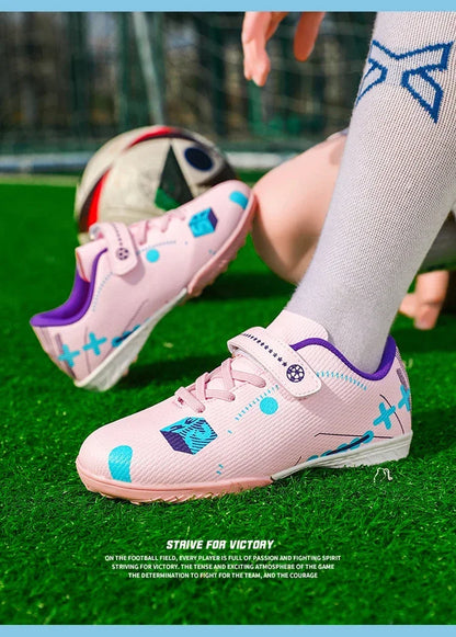 Soccer Shoes for Children Professional Original Kids Football Boots Society Kid Sneakers Indoor Football Trainers Youth Sports