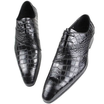 Men's Invisible Height Increasing Elevator Shoes Genuine Leather Formal Dress Oxfords Business Shoes Durable Rubber Outsole