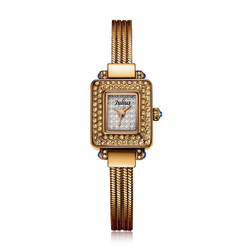Top Julius Mini Lady Women's Watch Japan Quartz Elegant Fashion Hours Clock Dress Bracelet Chain School Girl's Birthday Gift