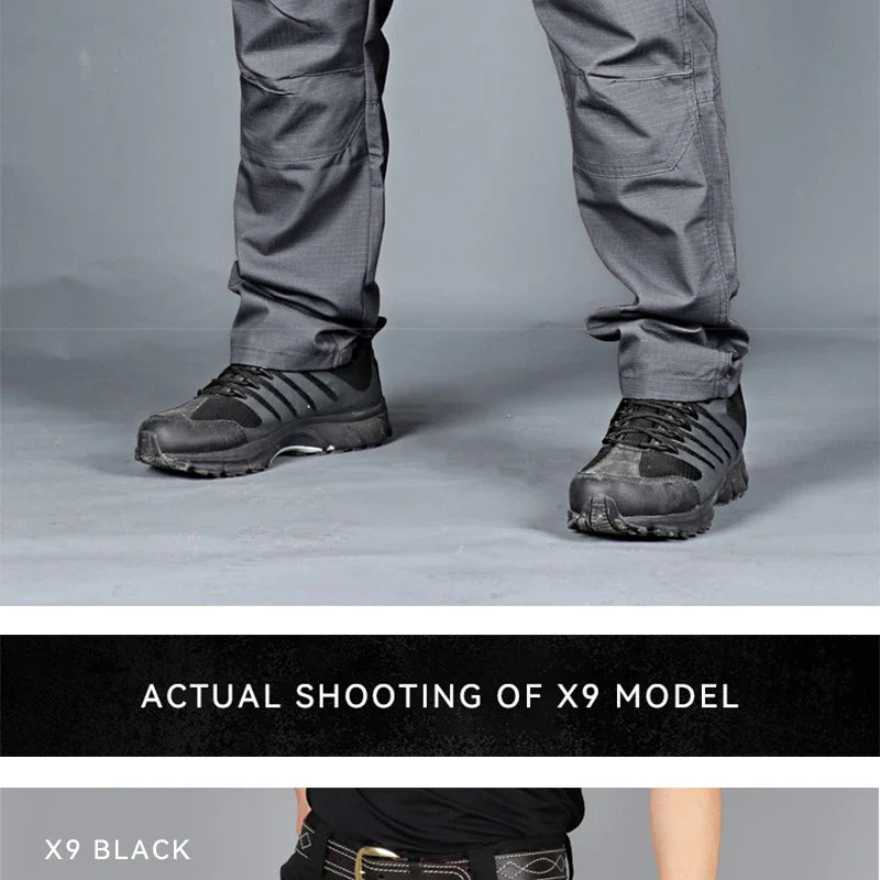 New Casual Tactical Pants Men Cargo Pants Multi Pockets Safari Style Trousers Waterproof Male Streetwear Hiking Plus Size S-6XL