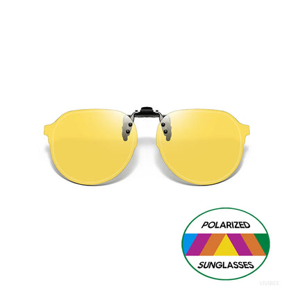 Flip Up Clip on Sunglasses Polarized Men Driving Women Fishing UV400 Night Vision Sun Glasses Clips Universal Goggles