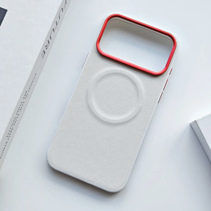 Leather Magnetic Case For Iphone 17 Pro Max/17 Pro/17 Magsafe Charging Grain Diamond Textured Individual Buttons Leather Cover