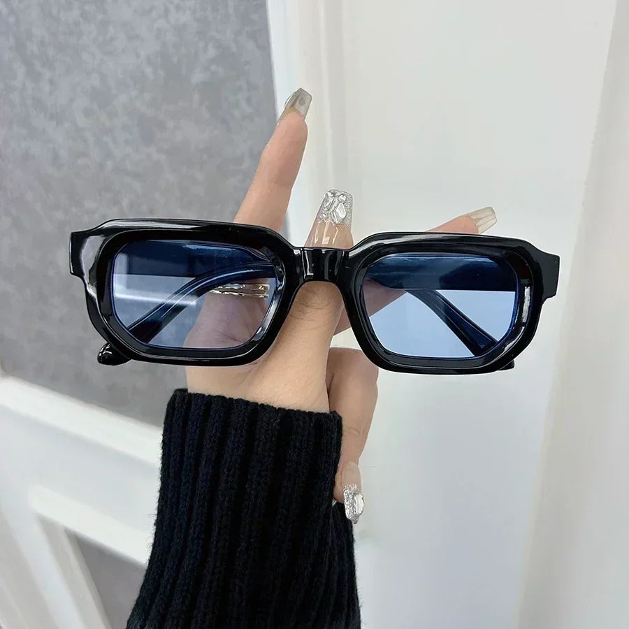 Luxurious Rectangle Sunglasses Women Men Fashion Brand Designer Casual Sun Glasses Female Male Plastic Outdoor Eyewear