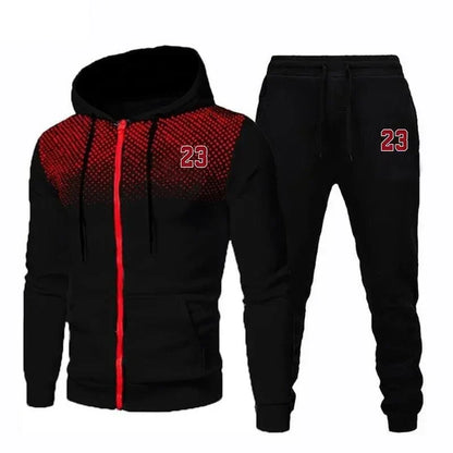 Men's Hooded Tracksuit Casual Hot Sale Single Piece Sports Zipper Sweatshirts and Sweatpants Comfort Outdoor Jogging Sport Daily