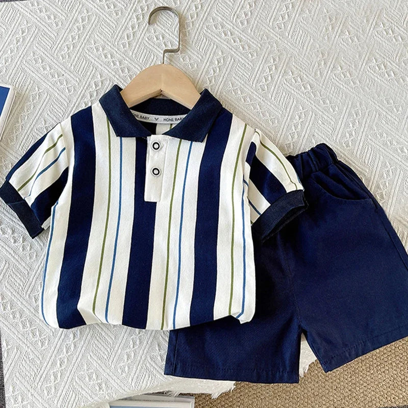 Children Clothing mother Kids Clothes Children's Sets Boys T-shirt Shorts Summer Cotton Short sleeve fashion Suit 2PCS