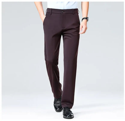 Four-Way Stretch Business Casual Pants for Men, Spring/Autumn Dress Pants, Men's Trousers, Formal Pants, Casual Elastic Dress Pa