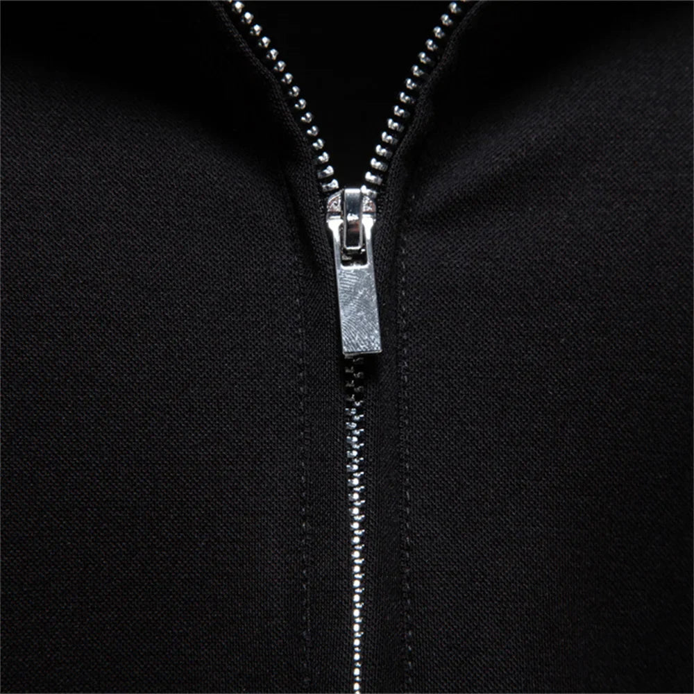Men's Lightweight Breathable Polo Shirt Half Zipper Collar Solid Color Casual Summer Fashion Top