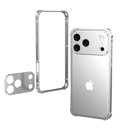 Original Colour Aluminium Frame Metal Bumper Hard Case For IPhone 17Air 17 Pro Max High Quality Alloy Lens Protector Phone Cover