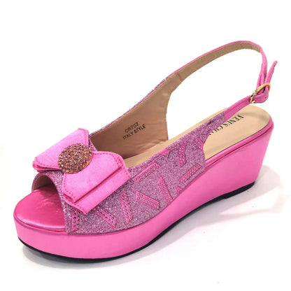 Sapatos e bolsas italianos combinando 2024, festa feminina de salto para cor café, design italiano, casamento, sapatos de tamanho maior