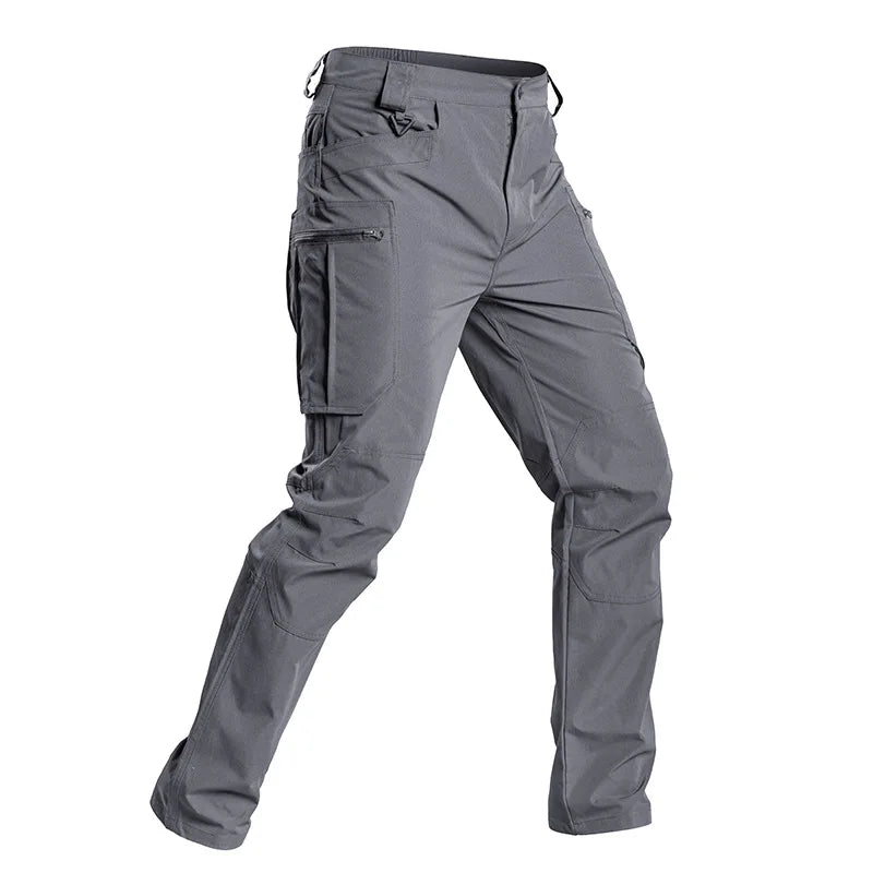 NewMen's Tactical Cargo Pants Waterproof Trousers with Multi Pockets for Outdoor Sports Hiking Hunting Fishing Work Casual Pants