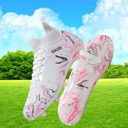 football boots sneakers chuteira society soccer shoes Above the ankle but not to the knee Anti-slip column Sole spikes