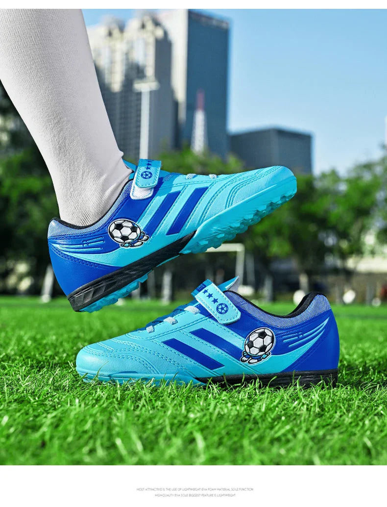 New Kids Turf Football Boots Training Shoes Soccer Shoes Drop Shipping Professional Match Grass Ultralight Cleats Boys Non-Slip