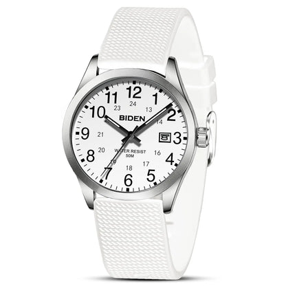 Men's Watch Simulated Quartz Sports Men's and Women's Watch 30 Waterproof Second Hand Luminous Easy to Read Dial