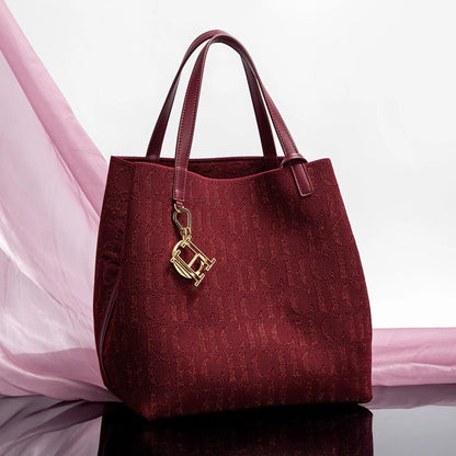 Ladies Shoulder Bag Simple Solid Colour Letter Print Design Ladies Tote Bag Large Capacity Daily Commuter Bag Ladies Crossbod