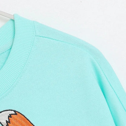 Sweatshirt King of the Jungle Simba Cartoon Print Embroidery Women O-Neck Pullover FleeceJumper Tops
