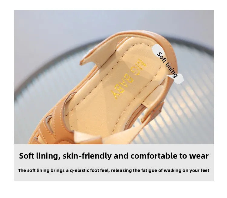 2026Sandals for Baby Girls Summer Cut-Outs Heart-shaped Lolita Princess Shoes Fashion Children's beach Sandals Kids Garden Shoes
