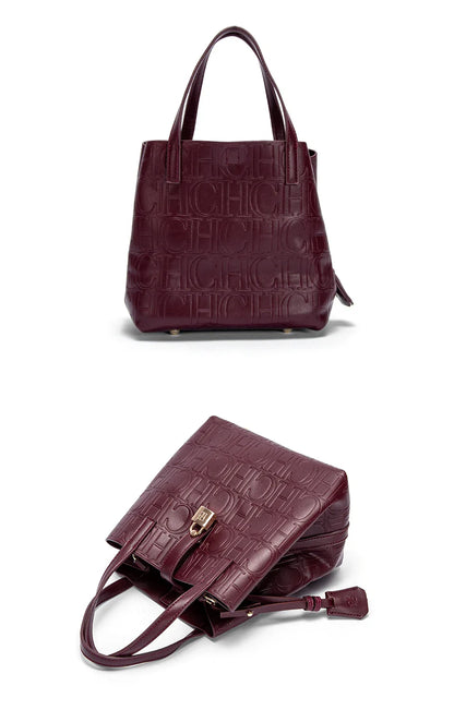 Women's Tote Bag New Steel Embossed Handheld Bun Mother Shopping Bag