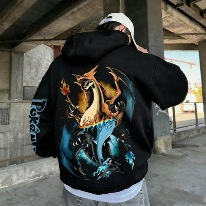 Anime Collaboration Plus Size Hoodie Spring/Autumn New Men's and Women's Hip-hop Trend Daily Casual Parent-child Top