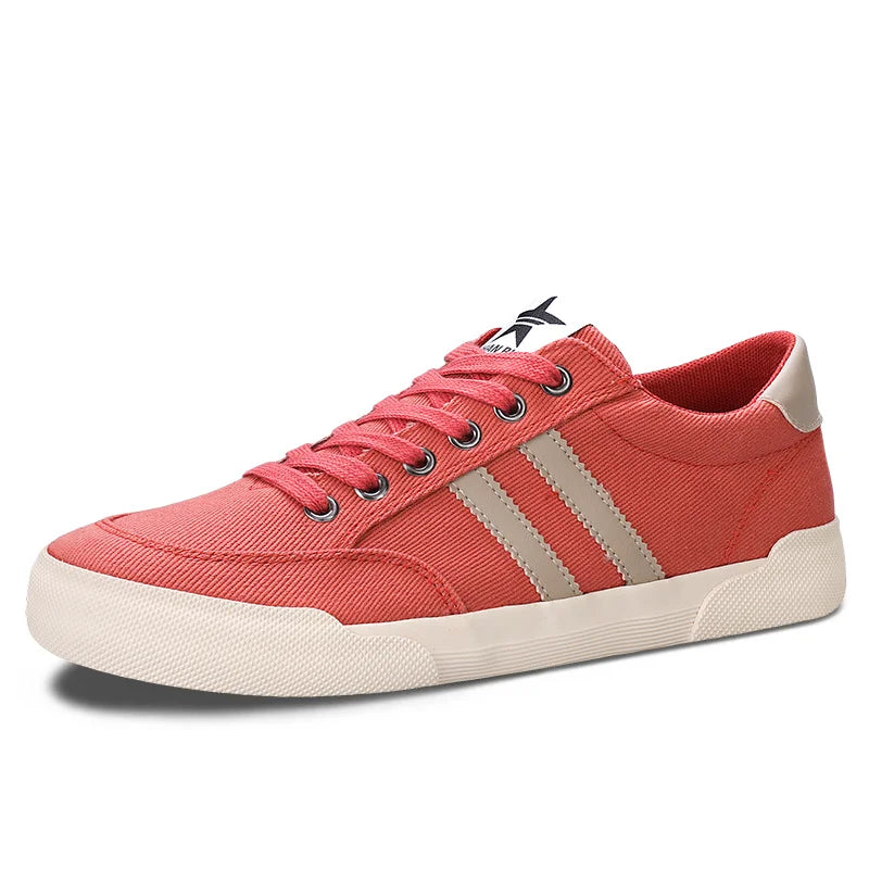 Retro Green Vulcanize Shoes Men Breathable Leisure Shoes For Men Lightweight Flat Casual Canvas Sneaker