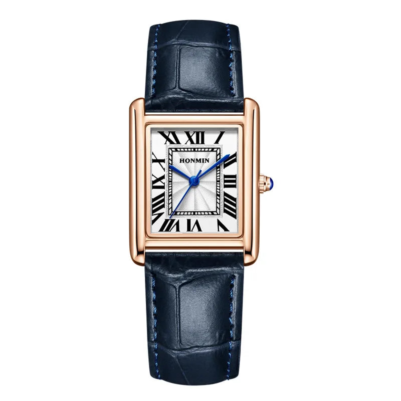 New Elegant Watches for Women and Men Fashion Leather Strap Waterproof Quartz Wristwatches Couple's Watches Gifts Drop Shipping