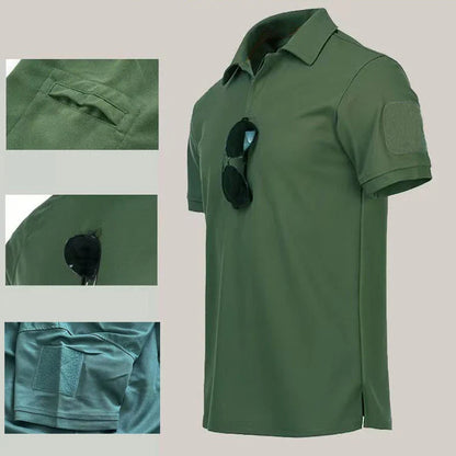 Men's Summer T-shirt Male Camping Hiking Trekking Fishing Training Running Gym Breathable Pullover Climbing Casual Cargo Shirts
