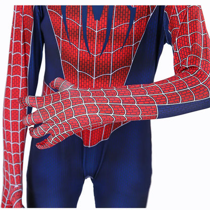 New Remy Jumpsuit with Halloween Superhero Web Spider Mask Costume for Boys Girls Soft Breathable Fabric Party Dress Up Cosplay
