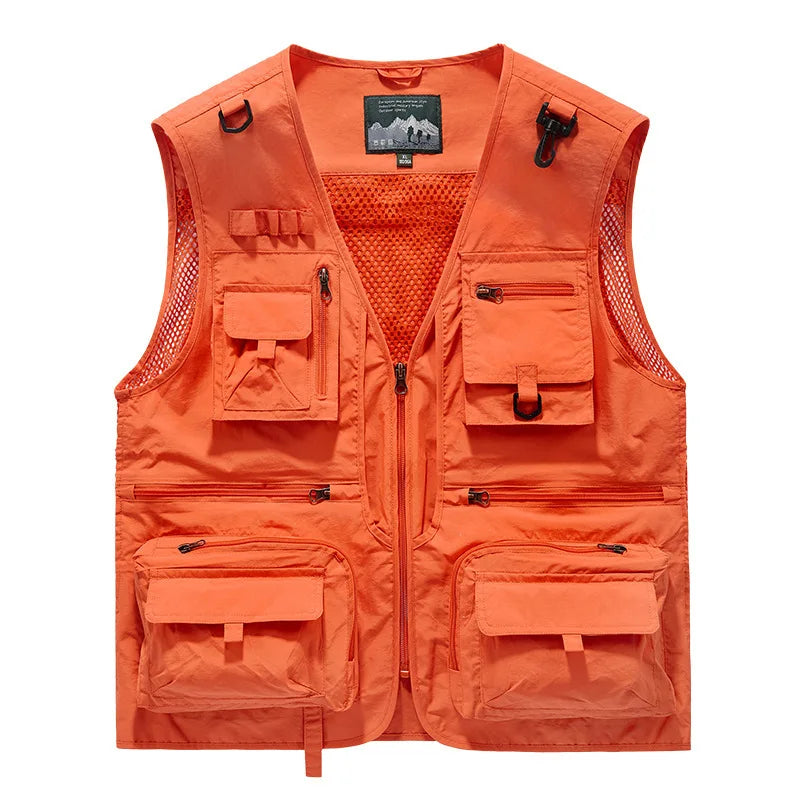 2023 Outdoor Leisure Vest Men's New Multi-Pocket Breathable Outdoor Sports Coat High-Quality Design Leisure Vest Men