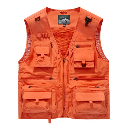 2023 Outdoor Leisure Vest Men's New Multi-Pocket Breathable Outdoor Sports Coat High-Quality Design Leisure Vest Men