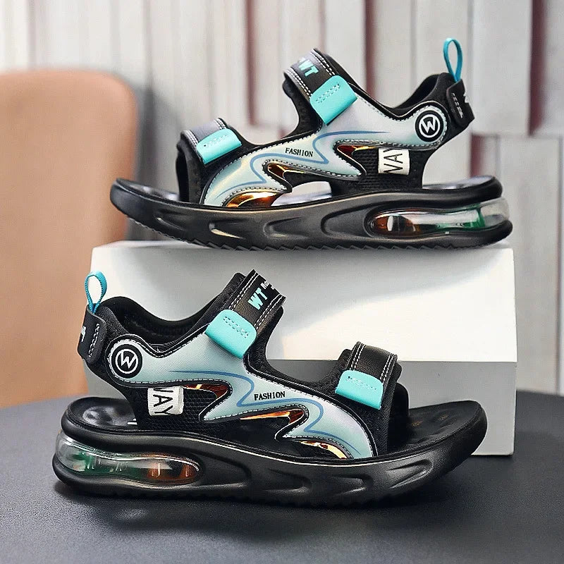 Summer Kids Sport Sandals Breathable Open-Toe Non-slip Casual Sandals for Boys Outdoor Activities