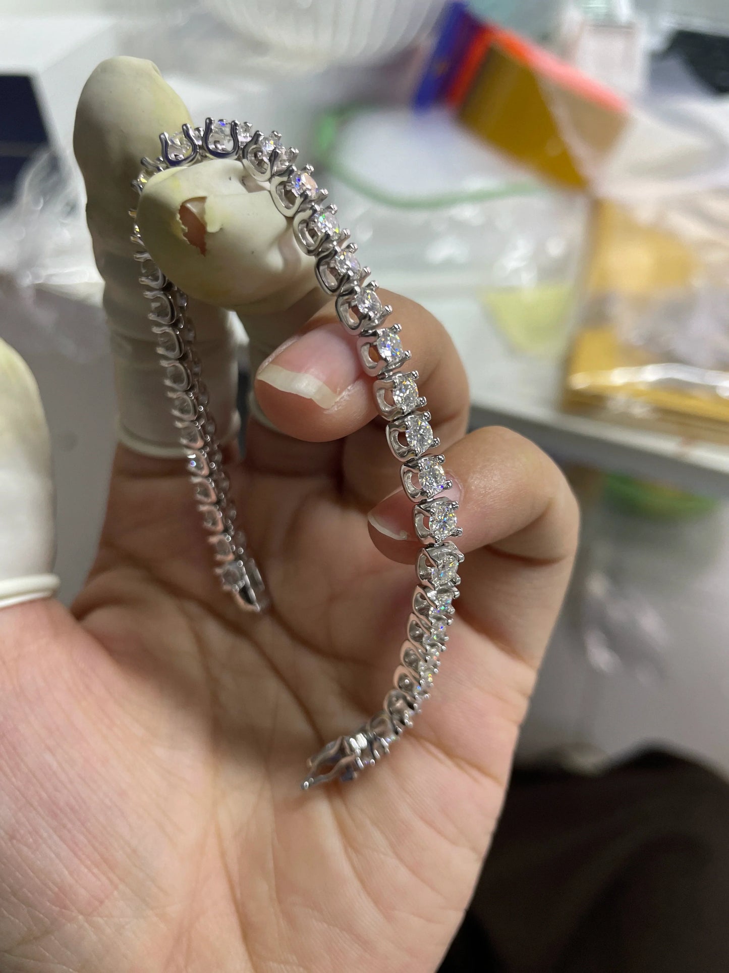Luxury 0.2ct 3.5mm Full Moissanite Tennis Bracelet for Women Wedding Party Fine Jewelry Real 925 Sterling Silver Bracelets
