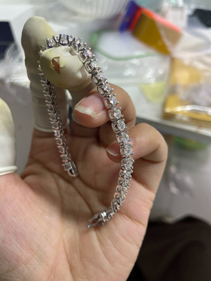 Luxury 0.2ct 3.5mm Full Moissanite Tennis Bracelet for Women Wedding Party Fine Jewelry Real 925 Sterling Silver Bracelets