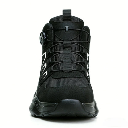 Rotating Button Fashion Sneaker Safety Shoes For Men Anti-Puncture Men's Work Shoes NO Slip Construction Working Boots Steel Toe