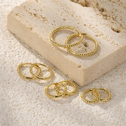 1pair 925 Sterling Silver Hoop Earring 6/7/8/13mm Circle Round Huggies for Women Men Ear Ring Bone Buckle Fashion Jewelry