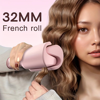 Ladies deep V big hair curling rod, 32mm long-lasting styling roller, fast heating, suitable for width and depth waves, holiday