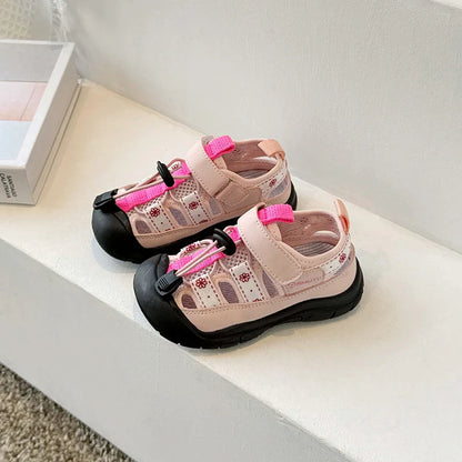 Children Sport Sandals Baby Soft Breathable Beach Sandals Summer Boys Girls Hollow Cool Running Shoes Kids Buckle Sandals