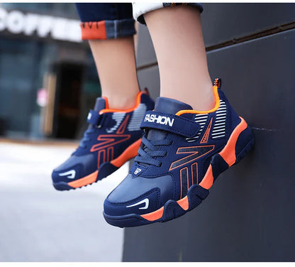 Four Seasons Leather Kids Shoes Non Slip Outdoor Children Walking Sneakers Casual Boys Sport Tennis Size 28-39