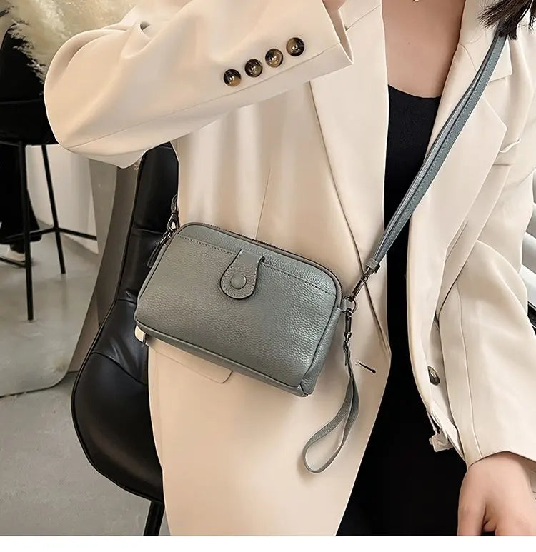 Women Genuine Leather Shoulder Bag New Casual Female  Small Crossbody Bags For Women Bag Cell Phone Bag Day Clutches