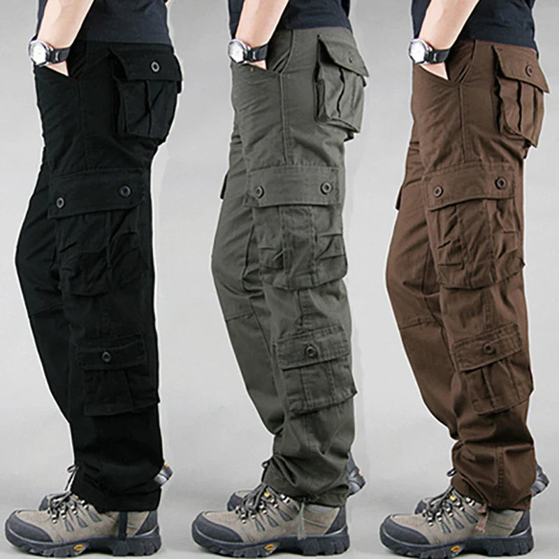 Men Pants Tactical Camouflage Overalls High Quality Cotton Multi-Pocket Trousers Sports Training Work Pants Joggers Men Clothing