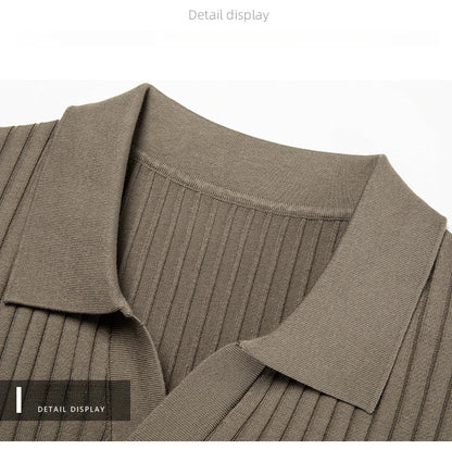 Mulberry Silk Men's Short-Sleeved Shirt, Slim Fit Summer Business Gentleman Men's Polo Shirt in 2024, High-End Knitwear